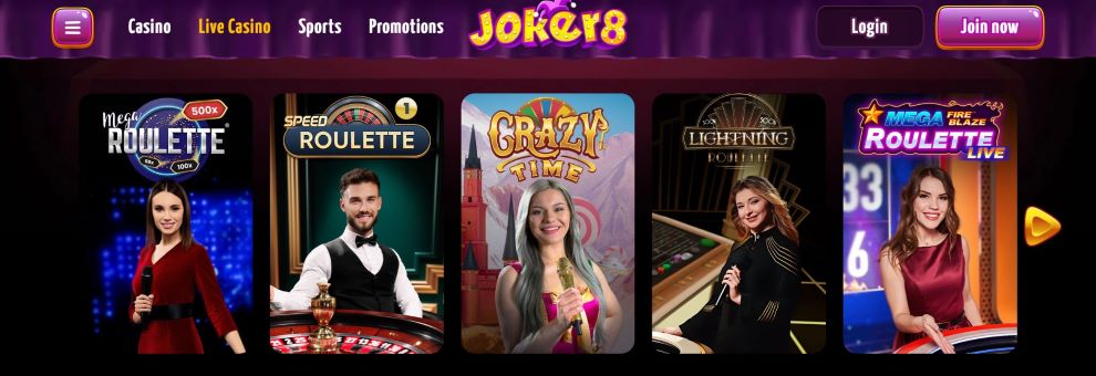 Gry Stołowe Joker8 Casino